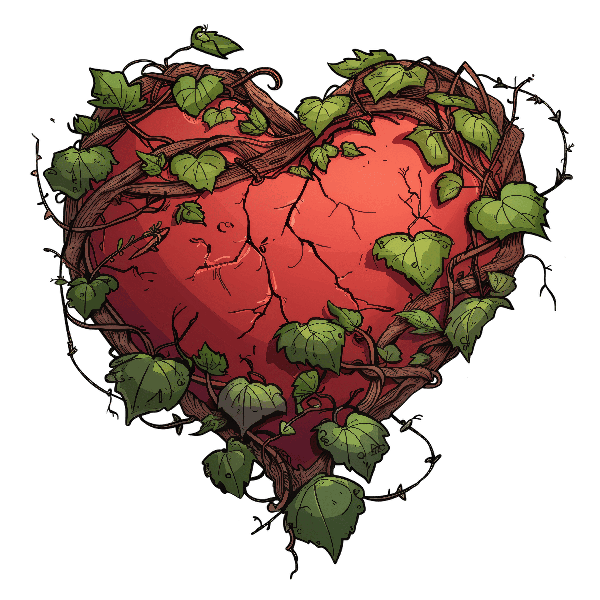 Heart and Vines Art