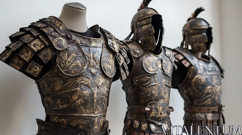 AI ART Detailed Roman Armor on Display