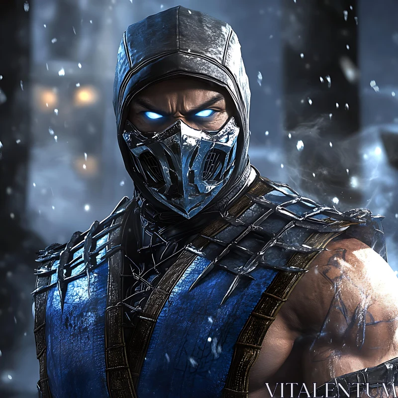 Intense Gaze of the Mortal Kombat Fighter AI Image