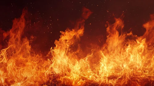 Blazing Flames Reaching High