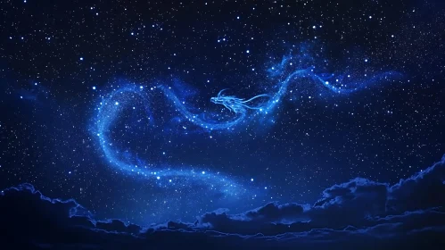 Stardust Dragon in the Night