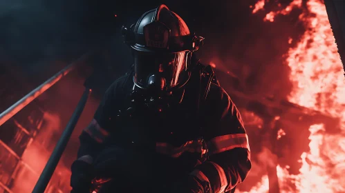 Emergency Response: Firefighter in Action