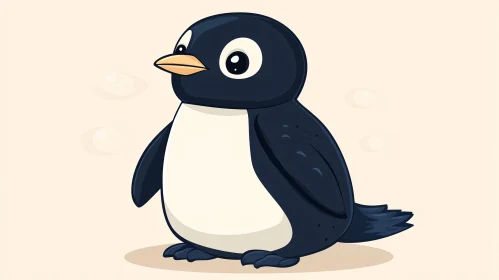 Charming Cartoon Penguin Art