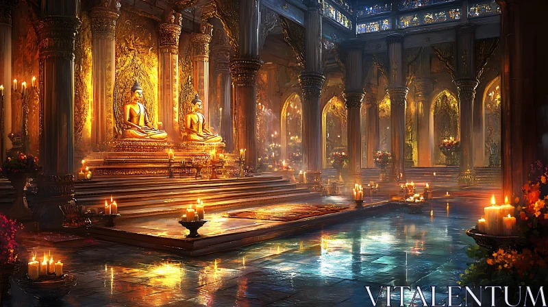 AI ART Sacred Temple of Tranquility and Light