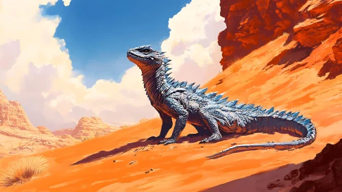 Lizard in Desert