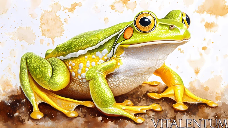 Colorful Frog Art AI Image