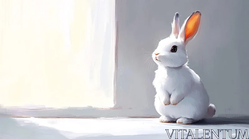 AI ART Illustrated Rabbit in Light