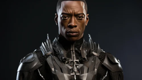 Cybernetic Black Panther: A Futuristic Studio Portrait
