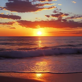 Sunset Over the Ocean