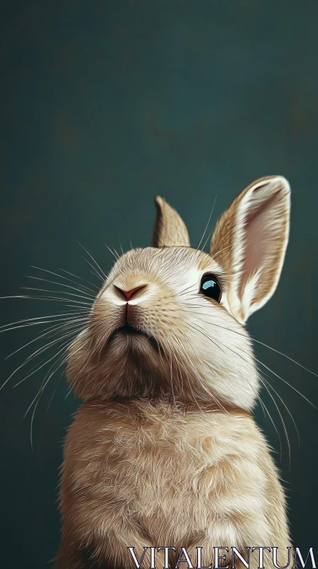 Gentle Rabbit Close-Up AI Image