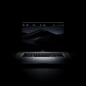 Modern Laptop with Backlit Keyboard