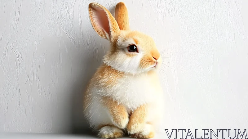 AI ART Charming Cream-Colored Rabbit