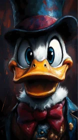 Charming Duck in Classic Attire