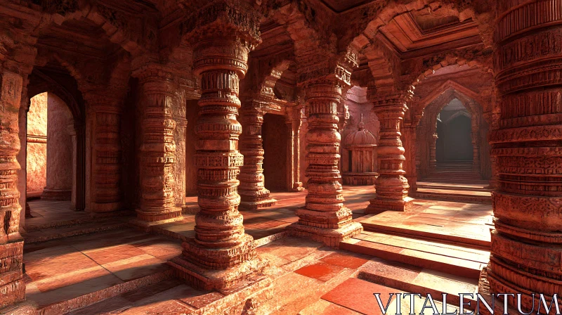 Ornate Temple Architecture AI Image