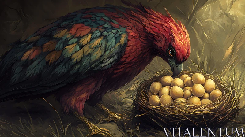 Avian Protector of the Nest AI Image