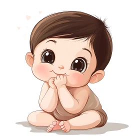 Cute Baby Illustration