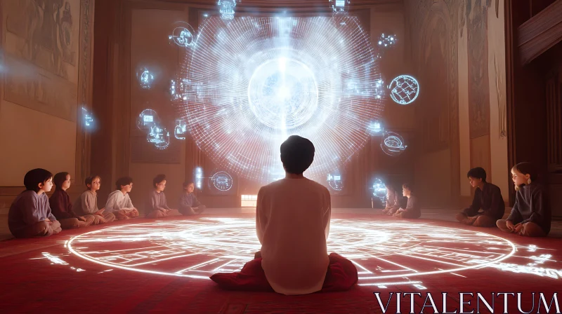 Future Meditation with Children AI Image