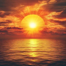Sunset Reflection on Calm Waters