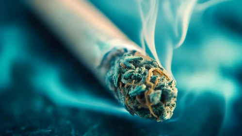 Textured Smoking Object with Swirling Smoke