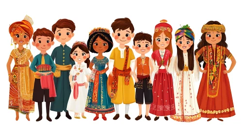 Global Children in Traditional Dress