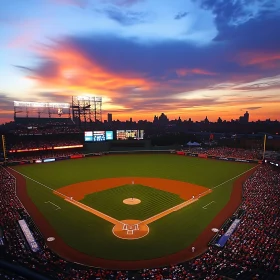 Baseball Field at Dusk