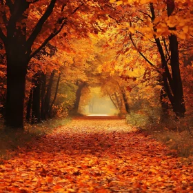 Autumnal Forest Path