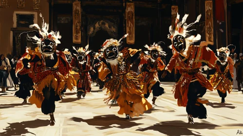 Cultural Celebration Masked Dancers