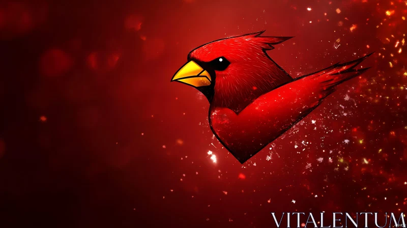 Crimson Cardinal Artwork AI Image