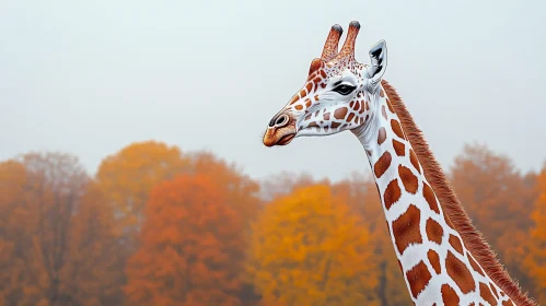 Autumn Giraffe Portrait