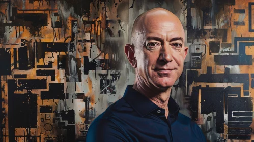 Jeff Bezos Modern Art Portrait