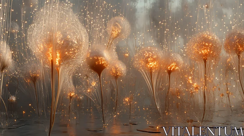 AI ART Ephemeral Glowing Abstract Art