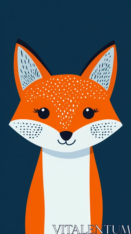 Fox Graphic Art AI Image