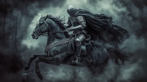 Armored Rider in the Dark