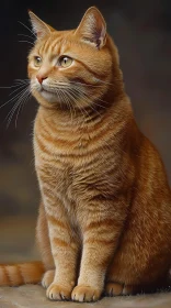 Ginger Feline with Striking Features