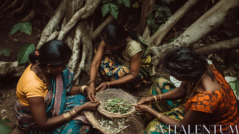 Traditional Crafting by Women AI Image