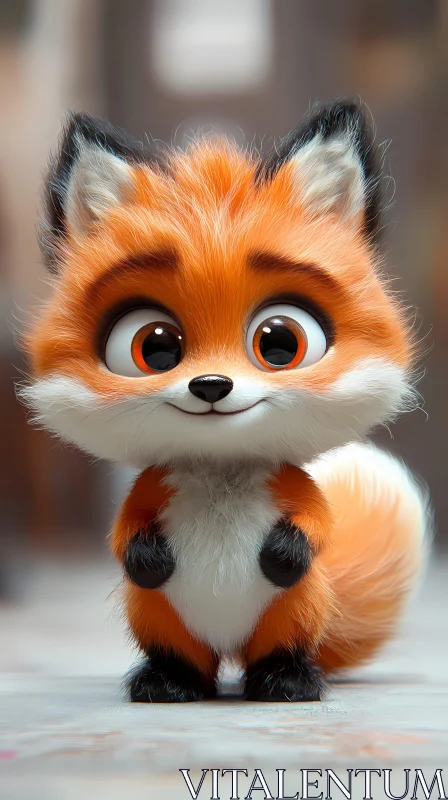 AI ART Charming Cartoon Fox Character