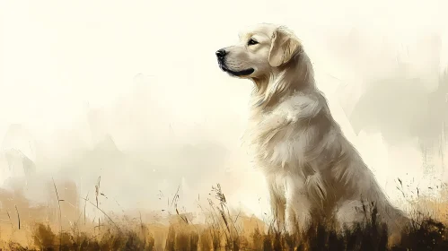 Artistic Golden Retriever Portrait