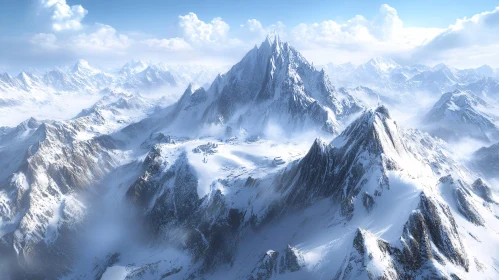 Majestic Winter Mountain Landscape