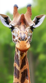 Giraffe Portrait in Safari Setting