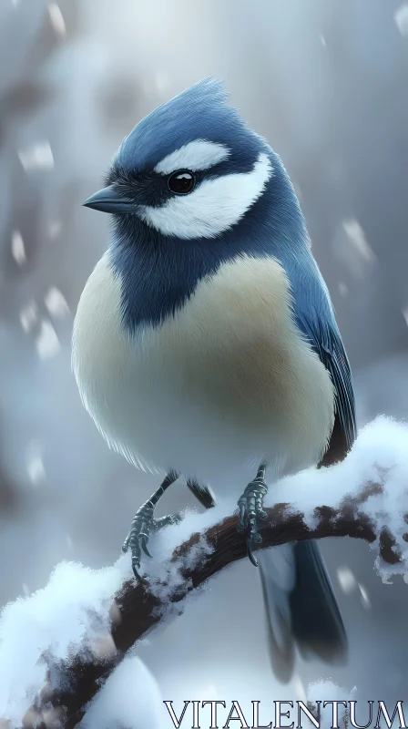 Winter Beauty Bird AI Image