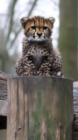Young Cheetah in Natural Habitat