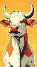 Colorful Graphic Cow Artwork