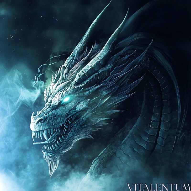 AI ART Dragon of Ice and Shadow