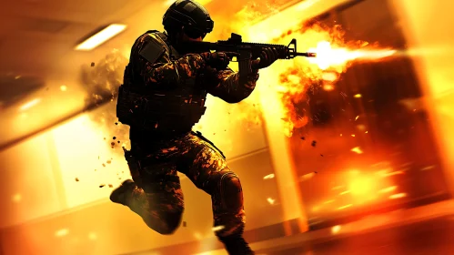 Soldier in Action: Firefight