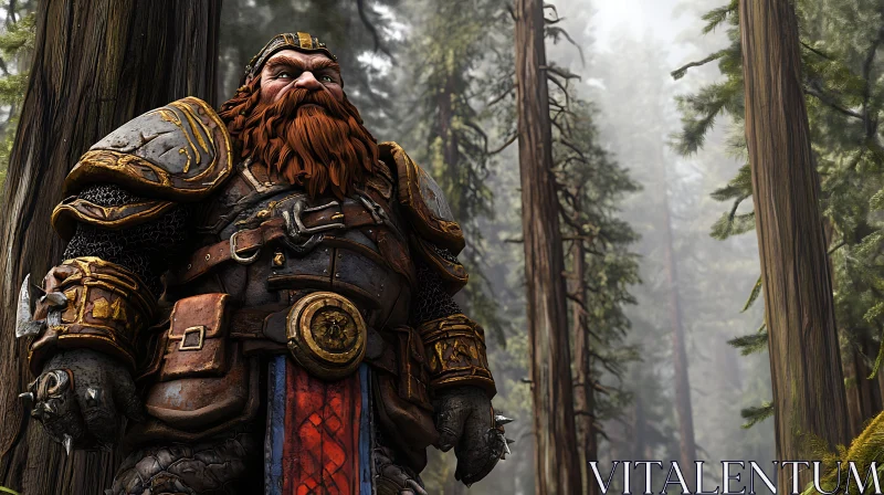 Forest Guardian Dwarf Warrior AI Image