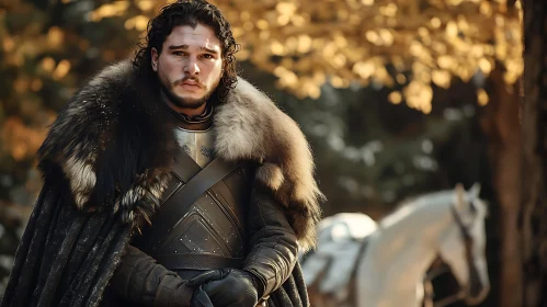 Man in Fur and Armor