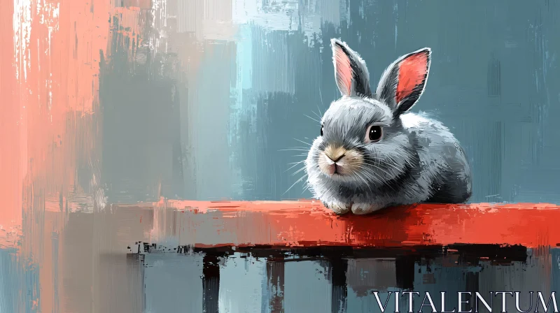 Fluffy Bunny Artwork AI Image