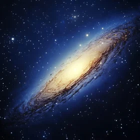 Celestial Galaxy with Swirling Stars
