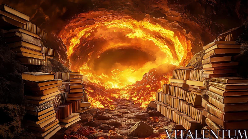 The Inferno Library AI Image