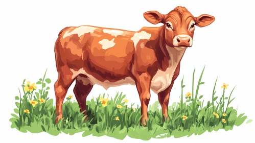 Pastoral Cow Scene